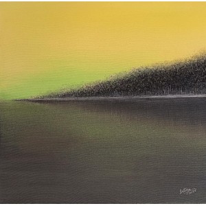 Irtiza Kazmi, 16 x 16 inches, Acrylics on Canvas, Landscape Painting, AC-IRTK-039